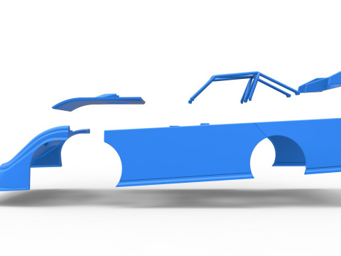 Shell of Super Dirt Late model Version 2 Scale 1 to 25 3D Print Model