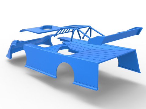 Shell of Super Dirt Late model Version 2 Scale 1 to 25 3D Print Model