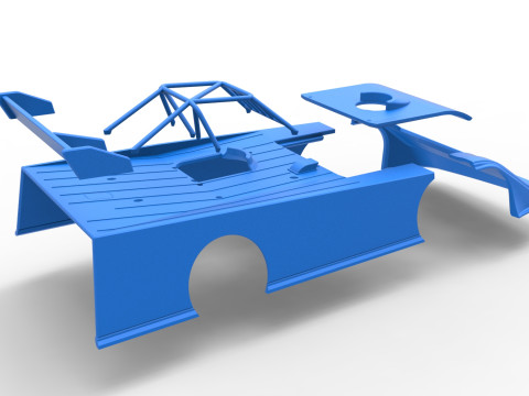 Shell of Super Dirt Late model Version 2 Scale 1 to 25 3D Print Model