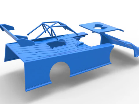 Shell of Super Dirt Late model Version 2 Scale 1 to 25 3D Print Model
