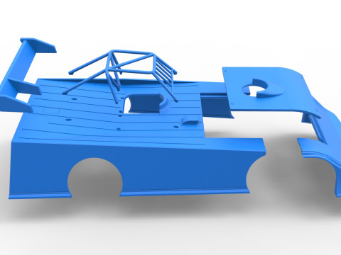 Shell of Super Dirt Late model Version 2 Scale 1 to 25 3D Print Model