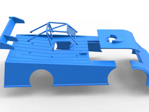 Shell of Super Dirt Late model Version 2 Scale 1 to 25 3D Print Model
