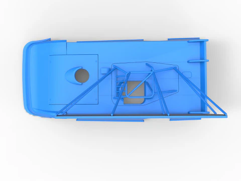 Shell of Super Dirt Late model with side wing Scale 1 to 25 3D Print Model