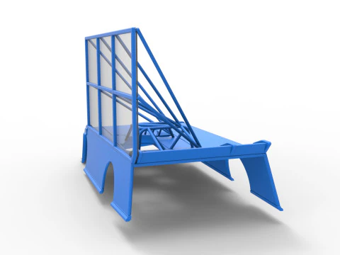 Shell of Super Dirt Late model with side wing Scale 1 to 25 3D Print Model