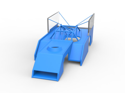 Shell of Outlaw Figure 8 Modified stock car Scale 1 to 25 Modèles 3D en vedette