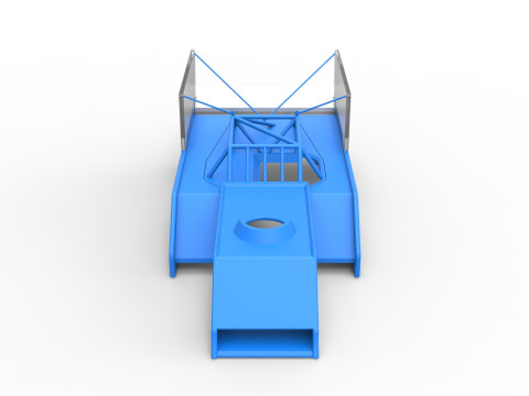 Shell of Outlaw Figure 8 Modified stock car Scale 1 to 25 Modèles 3D en vedette