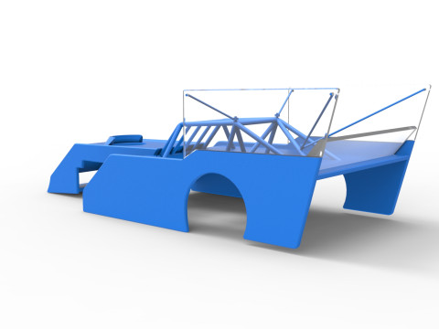 Shell of Outlaw Figure 8 Modified stock car Scale 1 to 25 Modèles 3D en vedette