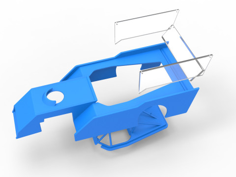 Shell of Outlaw Figure 8 Modified stock car Scale 1 to 25 Modèles 3D en vedette