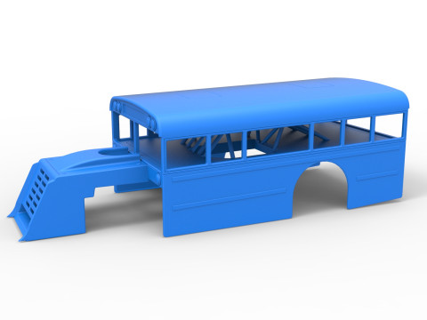 Shell of Outlaw Figure 8 Modified stock car as School bus Scale 1 to 25 Modèles 3D en vedette