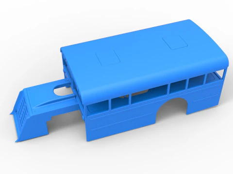 Shell of Outlaw Figure 8 Modified stock car as School bus Scale 1 to 25 3D Print Model
