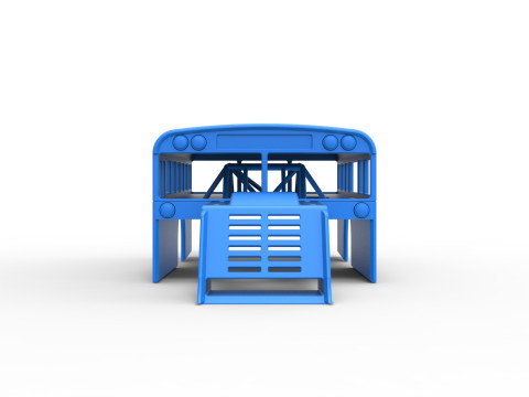 Shell of Outlaw Figure 8 Modified stock car as School bus Scale 1 to 25 3D 프린트 모델