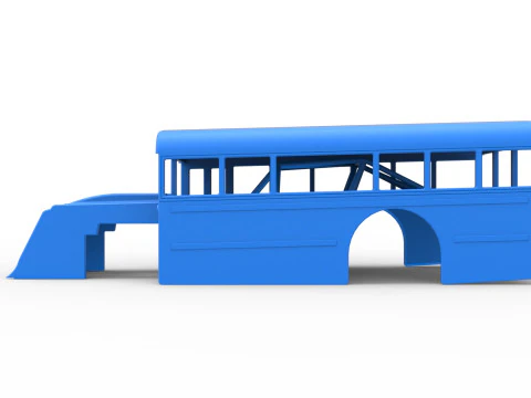 Shell of Outlaw Figure 8 Modified stock car as School bus Scale 1 to 25 3D Print Model