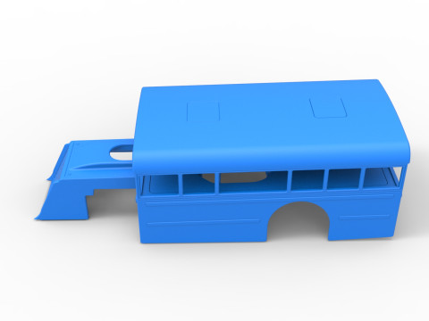 Shell of Outlaw Figure 8 Modified stock car as School bus Scale 1 to 25 3D 프린트 모델