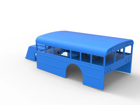 Shell of Outlaw Figure 8 Modified stock car as School bus Scale 1 to 25 3D Print Model