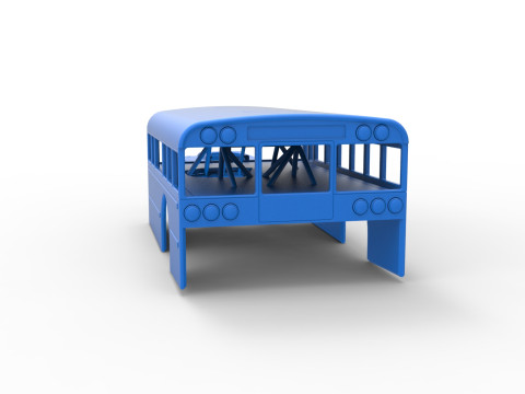 Shell of Outlaw Figure 8 Modified stock car as School bus Scale 1 to 25 3D 프린트 모델