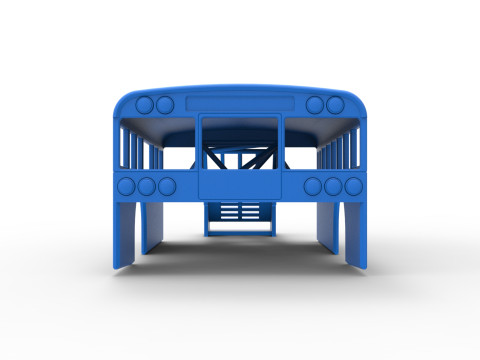 Shell of Outlaw Figure 8 Modified stock car as School bus Scale 1 to 25 3D 프린트 모델