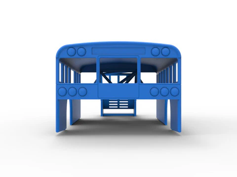Shell of Outlaw Figure 8 Modified stock car as School bus Scale 1 to 25 3D Print Model