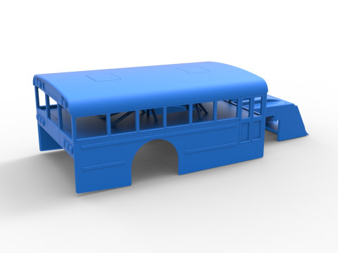 Shell of Outlaw Figure 8 Modified stock car as School bus Scale 1 to 25 3D 프린트 모델