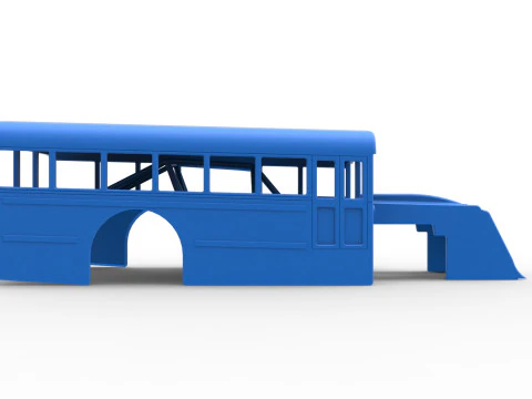 Shell of Outlaw Figure 8 Modified stock car as School bus Scale 1 to 25 3D Print Model