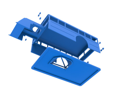 Shell of Outlaw Figure 8 Modified stock car as School bus Scale 1 to 25 3D 프린트 모델