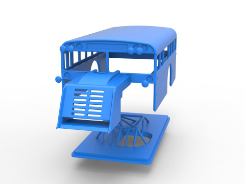Shell of Outlaw Figure 8 Modified stock car as School bus Scale 1 to 25 3D 프린트 모델