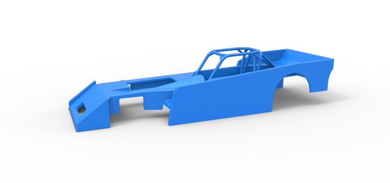 Shell of Small Block Supermodified race car Scale 1 to 25 3Dプリントモデル .c4d .max .obj .3ds .fbx .stl .blend 