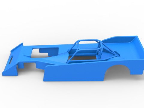 Shell of Small Block Supermodified race car Scale 1 to 25 3Dプリントモデル