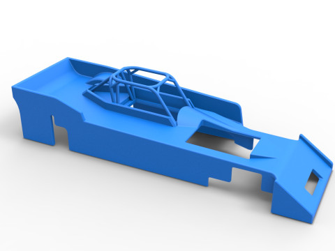 Shell of Small Block Supermodified race car Scale 1 to 25 3Dプリントモデル
