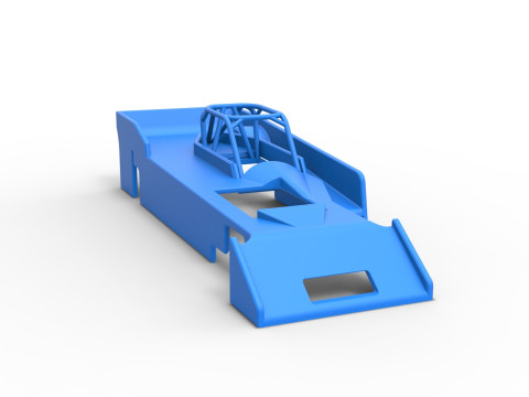 Shell of Small Block Supermodified race car Scale 1 to 25 3Dプリントモデル