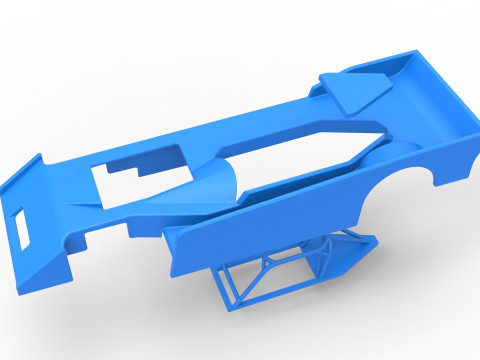Shell of Small Block Supermodified race car Scale 1 to 25 3Dプリントモデル