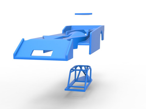 Shell of Small Block Supermodified race car Scale 1 to 25 3Dプリントモデル