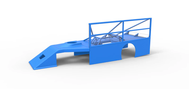 Stock car modificado Shell of Asphalt com asa lateral Escala 1 a 25 Modelo de Impressão 3D .c4d .max .obj .3ds .fbx .stl .blend 