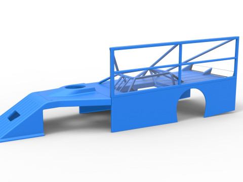 Shell of Asphalt Modified stock car with side wing Scale 1 to 25 3Dプリントモデル