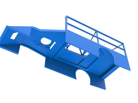 Shell of Asphalt Modified stock car with side wing Scale 1 to 25 3Dプリントモデル