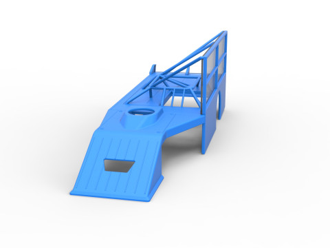 Shell of Asphalt Modified stock car with side wing Scale 1 to 25 3Dプリントモデル