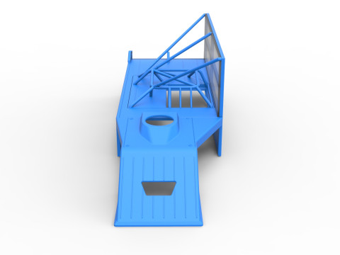 Shell of Asphalt Modified stock car with side wing Scale 1 to 25 3Dプリントモデル