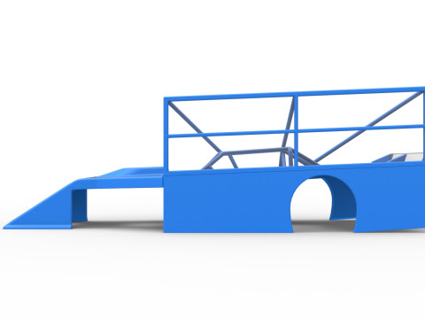 Shell of Asphalt Modified stock car with side wing Scale 1 to 25 3Dプリントモデル