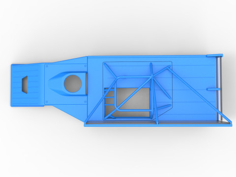 Shell of Asphalt Modified stock car with side wing Scale 1 to 25 3Dプリントモデル