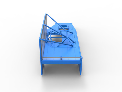 Shell of Asphalt Modified stock car with side wing Scale 1 to 25 3Dプリントモデル
