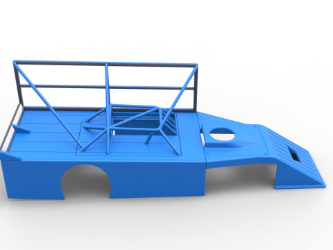 Shell of Asphalt Modified stock car with side wing Scale 1 to 25 3Dプリントモデル