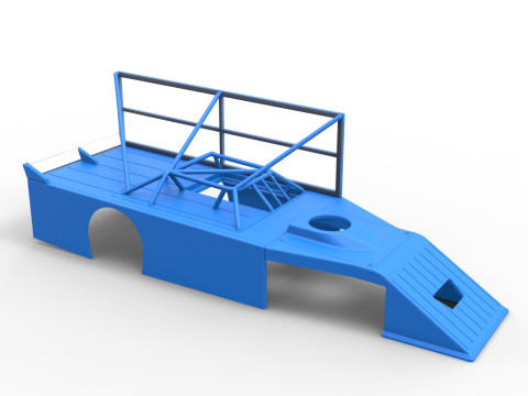 Shell of Asphalt Modified stock car with side wing Scale 1 to 25 3Dプリントモデル