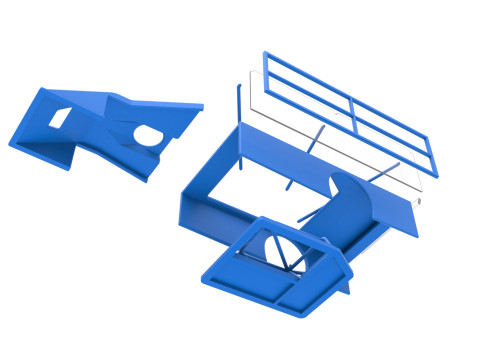 Shell of Asphalt Modified stock car with side wing Scale 1 to 25 3Dプリントモデル