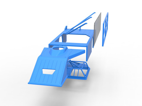 Shell of Asphalt Modified stock car with side wing Scale 1 to 25 3Dプリントモデル