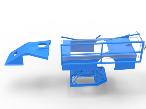 Shell of Asphalt Modified stock car with side wing Scale 1 to 25 3Dプリントモデル