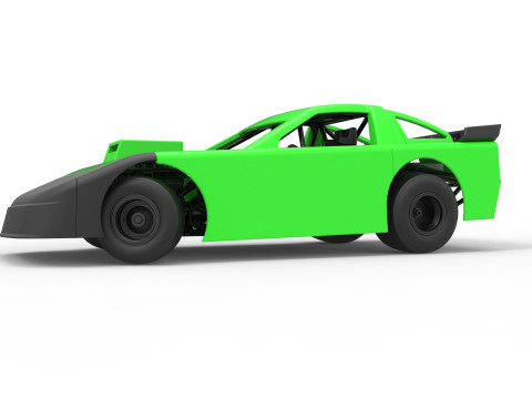 New Zealand Super Saloon race car while turning Scale 1 to 25 3Dプリントモデル
