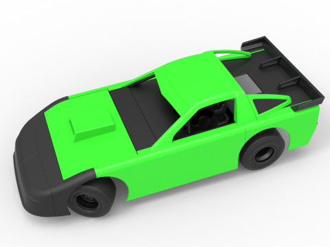 New Zealand Super Saloon race car while turning Scale 1 to 25 3Dプリントモデル