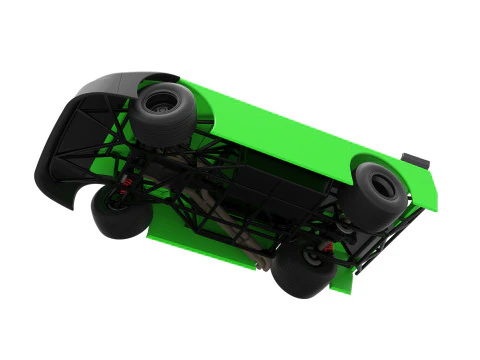 Carro de corrida Super Saloon da Nova Zel&acirc;ndia enquanto gira a escala 1 a 25 Modelo de Impressão 3D