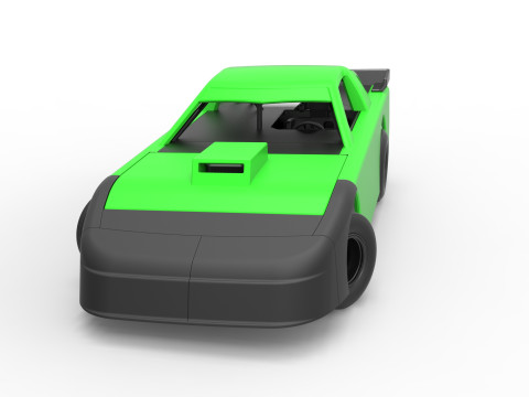 New Zealand Super Saloon race car while turning Scale 1 to 25 3Dプリントモデル