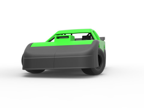 New Zealand Super Saloon race car while turning Scale 1 to 25 3Dプリントモデル