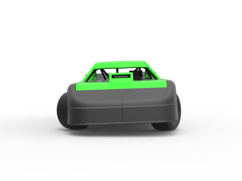 New Zealand Super Saloon race car while turning Scale 1 to 25 3Dプリントモデル